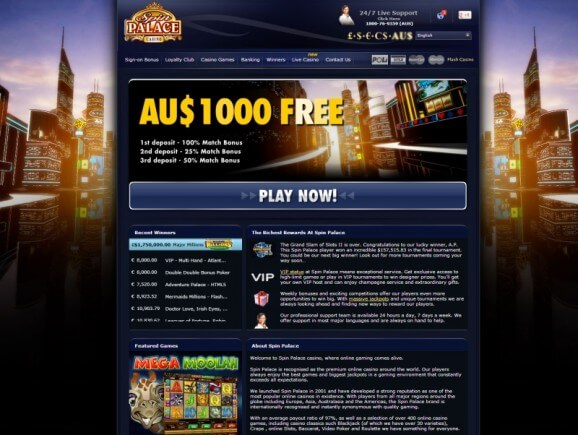 Spin Palace Flash Casino Games
